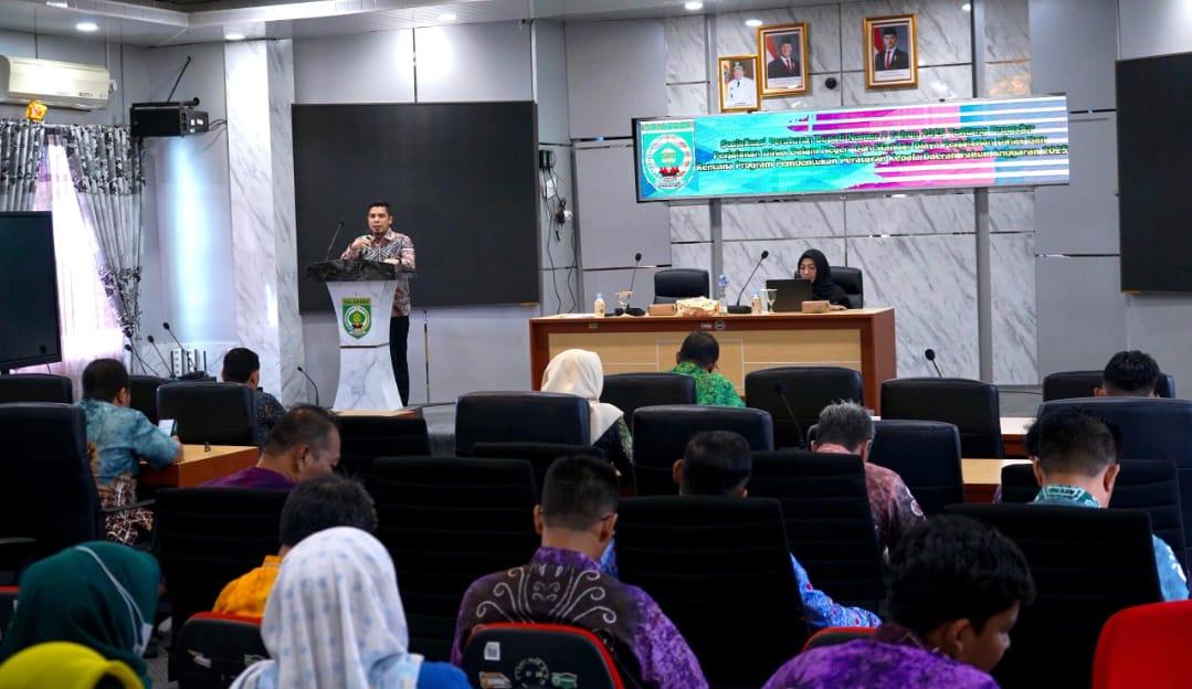 Jajaran SKPD dilingkungan Pemkab Balangan, mengikuti kegiatan sosialisasi prosedur perjalanan dinas dan Propemperkada 2025, di Aula Benteng Tundakan, Kantor Bupati Balangan, Paringin Selatan. Foto: MC Balangan