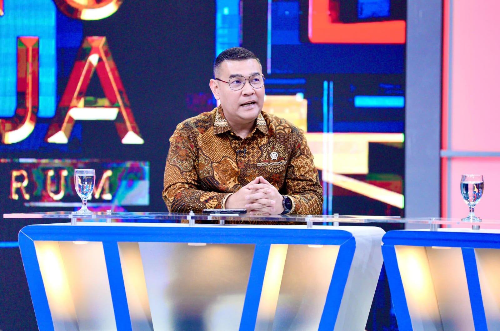 Wanmen Kementerian ATR/BPN, Ossy saat menjadi narasumber pada acara "Satu Meja The Forum" yang disiarkan oleh Kompas TV, Rabu (22/1/2025). Foto: Istimewa