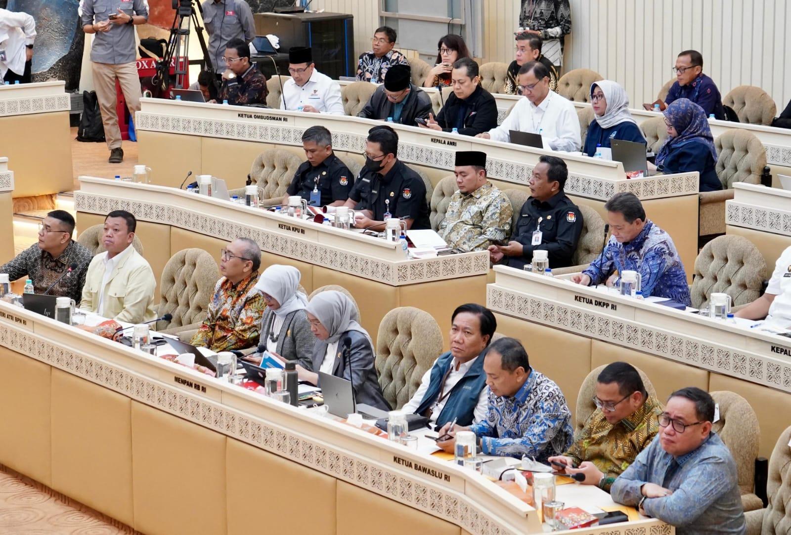 Raker Kementerian ATR/BPN dengan Komisi II DPR RI. Foto: Humas kementerian ATR/BPN