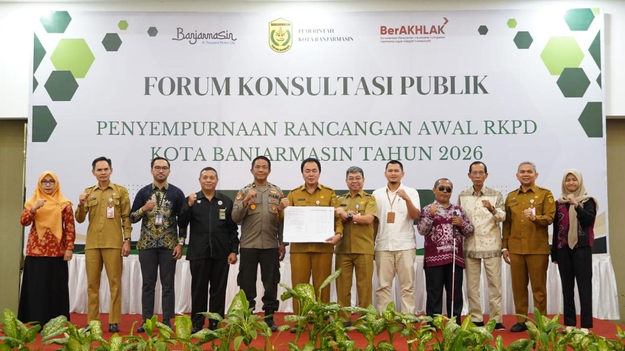 Bappeda Litbang Kota Banjarmasin Gelar Forum Konsultasi Publik Rencana Kerja Pemerintah Daerah (RKPD) untuk tahun 2026 di Hotel Ratann Inn, Selasa (18/2/2025). Foto: Istimewa