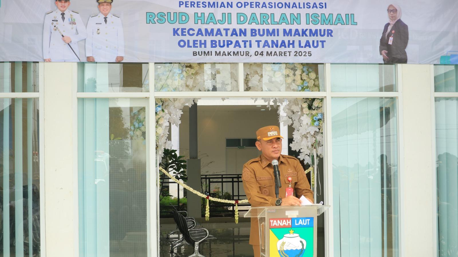 Bupati Rahmat meresmikan RSUD H Darlan Ismail. Foto: Asep/lenterakalimantan.com