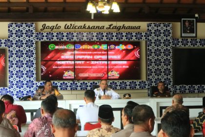 Rakor lintas sektoral persiapan pengamanan Idulfitri 1446 Hijriyah. Foto: Asep/lenterakalimantan.com