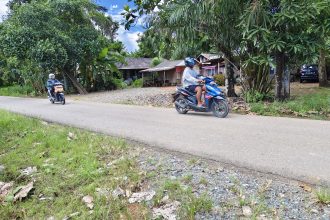 Teks foto// Suasana wilayah Desa Telaga di Tungkaran Sahang yang menjadi tempat teror maling ( dok foto Kiriman Kumay)