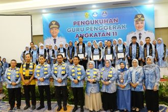 Pengukuhan 138 Guru Penggerak Kota Banjarmasin Angkatan 11, Rabu (23/4/2025). Foto: Prokom Banjarmasin