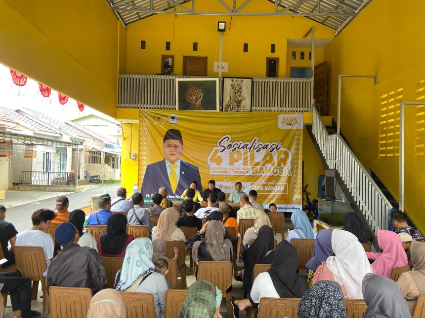 Anggota DPR RI Sandi Fitrian Noor Sosialisasikan 4 Pilar Sekaligus Bernostalgia Dengan Masyarakat Sungai Jingah