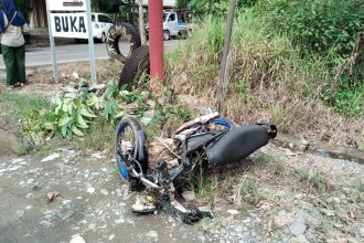 Teks foto/ Sepeda korban yang terjadi lakalantas ( dok foto kiriman)