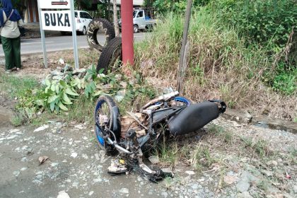 Teks foto/ Sepeda korban yang terjadi lakalantas ( dok foto kiriman)