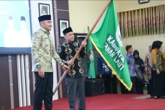 Kegiatan Bupati Rahmat melepas Kafilah MTQN ke-36 ( dok foto Asep LK )