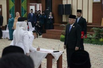 Gubernur Kalsel Lantik Wali Kota Dan Wakil Wali Kota Banjarbaru Masa Jabatan 2025–2030. Foto: MC Kalsel