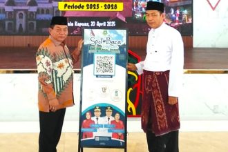 Bupati Kapuas Resmikan Spot Baca Digital di Masjid Agung Al Mukarram Amanah