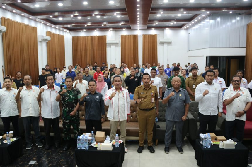 Teks foto//kegiatan Rakerkab KONI Tala ( dok foto Asep LK )