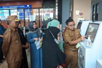 RSUD H Badaruddin Kasim Uji Coba Anjungan Mandiri Pasien untuk Kurangi Antrean