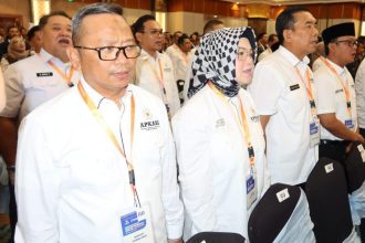 Bupati Tabalong, Ir HM Noor Rifani di acara pelantikan APKASI. Foto: Humas Prokopim