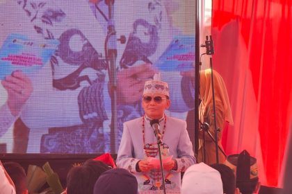 Gubernur Kalimantan Tengah, Agustiar Sabran, saat menyampaikan sambutan sebelum meresmikan Koperasi Kelurahan Merah Putih Bukit Tunggal di Jalan Mahir Mahar, Palangka Raya. Foto: Antonius Sepriyono/lenterakalimantan.com