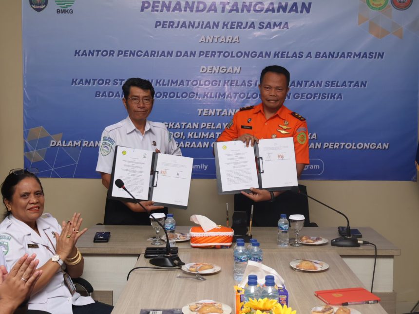 Basarnas Banjarmasin dan BMKG Kalsel Jalin Kerja Sama, Perkuat Dukungan Informasi Operasi SAR
