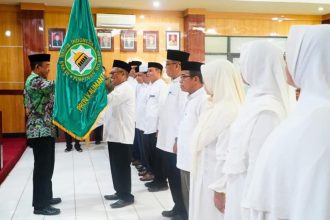 Pelantikan Pimpinan Daerah Dewan Masjid Indonesia (PD DMI) Kabupaten Tanah Laut ( dok foto kiriman Diskominfostasan Tala)