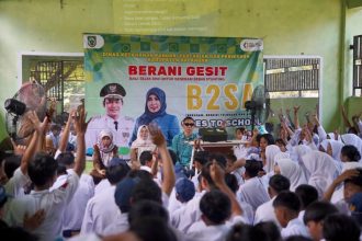 Puluhan Siswa-Siswi SMP Negeri 2 Awayan Tebing Tinggi, Balangan, saat mengikuti Edukasi Gizi B2SA Goes to School. Foto: MC Balangan