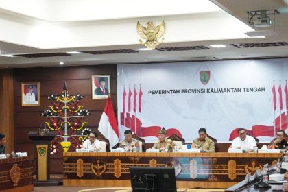 Suasana Rapat Koordinasi (Rakor) Tim Monitoring Percepatan Program Cetak Sawah dan Optimalisasi Lahan (OPLAH) tahun 2025. Foto: Antonius Sepriyono/lenterakalimantan.com