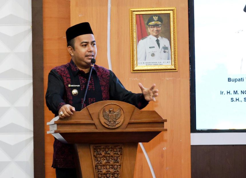 Wabup Tabalong, Habib Muhammad Taufani Alkaf saat menyampaikan arahan. Foto: JM