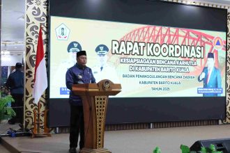 H. Bahrul Ilmi secara resmi buka Rapat Koordinasi Kesiapsiagaan Bencana Kebakaran Hutan dan Lahan (Karhutla), Badan Penanggulangan Bencana Daerah (BPBD)di Aula Selidah, Minggu (10/8/2025)