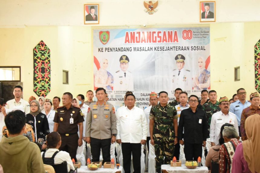 Anjangsana Pemprov Kalteng dalam rangka memperingati Hari Ulang Tahun ke-80 Kemerdekaan Republik Indonesia tingkat provinsi di Aula Panti Sosial Bina Remaja. Foto: Antonius Sepriyono/lenterakalimantan.com