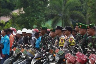 Apel Kesiapsiagaan Penanganan Kebakaran TLA, Hutan dan Lahan (Karhutla) Kabupaten Tanah Laut Tahun 2025, yang berlangsung di Lapangan Dalas Hangit Makodim 1009/Rabu (13/8/2025).