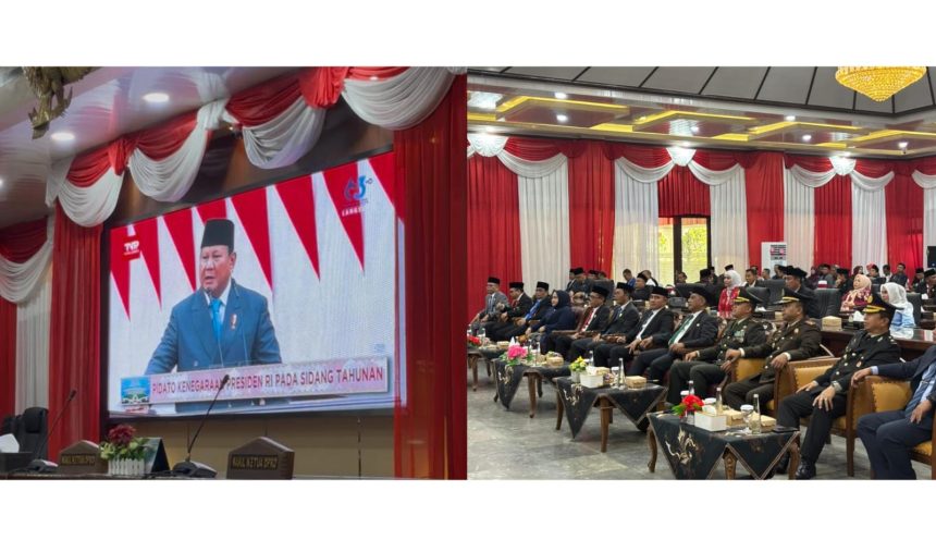 Bupati Tanah Laut Rahmat Trianto hadiri rapat paripurna DPRD ( dok Asep LK)