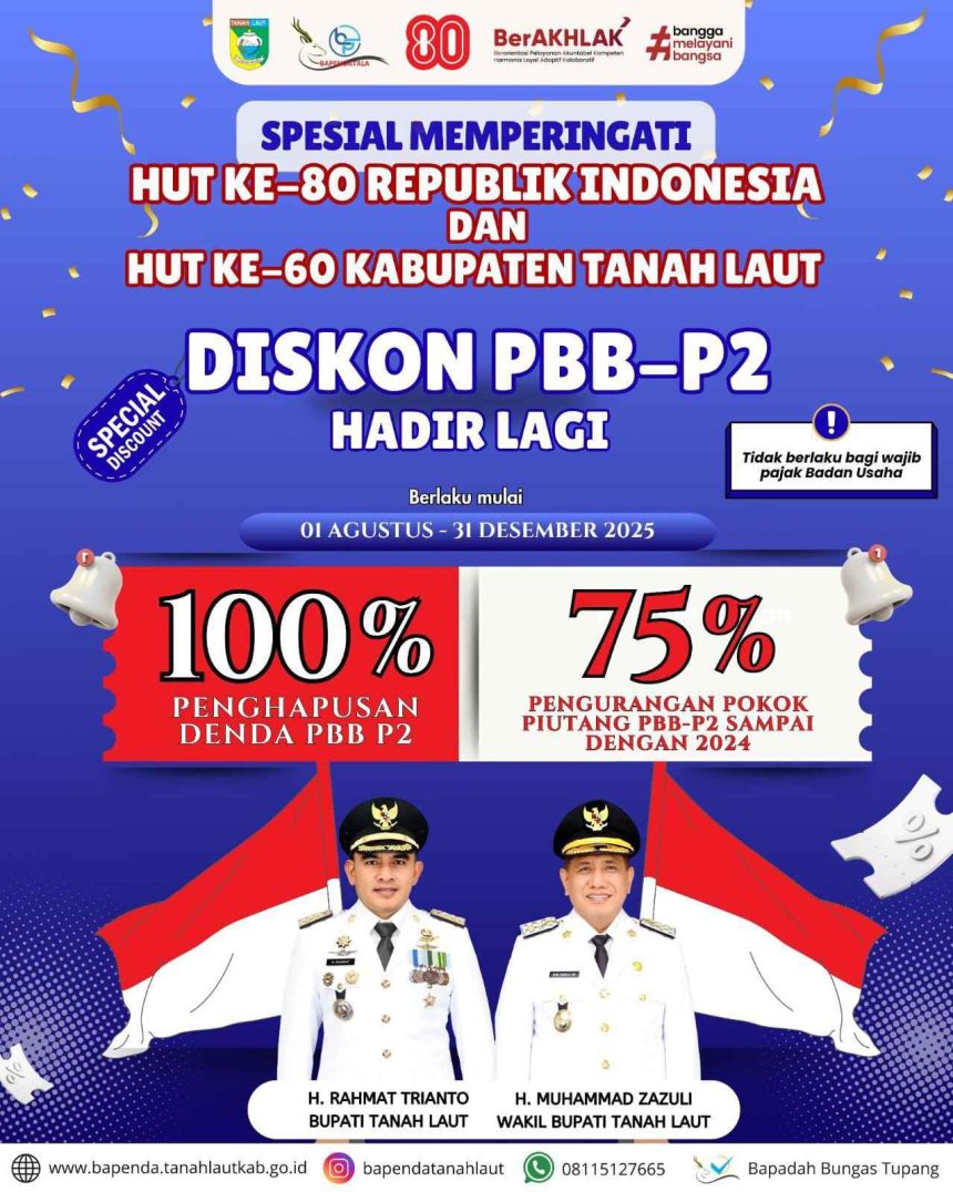 Bupati dan Wakil Bupati Tanah Laut ( dok Diskominfostasan Tala)