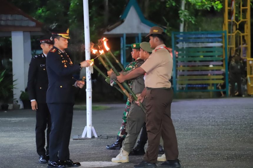 Pemerintah Kabupaten Barito Kuala (Batola) menggelar apel Taptu dalam rangka menyambut peringatan Hari Ulang Tahun (HUT) ke-80