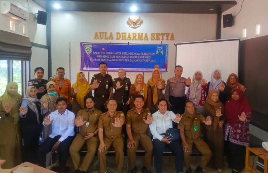 Lintas sektoral Sub Kluster Pencegahan dan Penanganan Kekerasan Berbasis Gender dalam Bencana Sumber Foto: MC Balangan