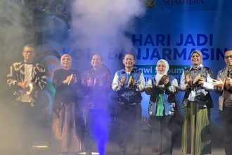 Pembukaan HUT Ke-499 Banjarmasin yang diadakan di balai kota setempat. Foto: Amel/lenterakalimantan.com