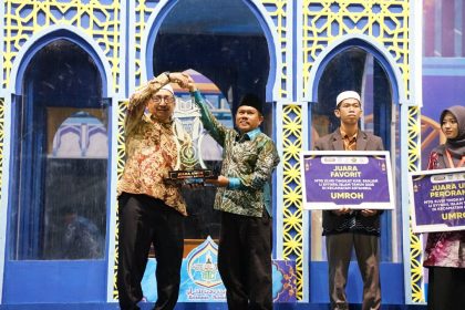 Musabaqah Tilawatil Quran (MTQ) ke-48 tingkat Kabupaten Banjar resmi berakhir di Desa Kelampayan, Kecamatan Astambul, Kamis (11/9/2025) malam. Foto: Humas Kab Banjar