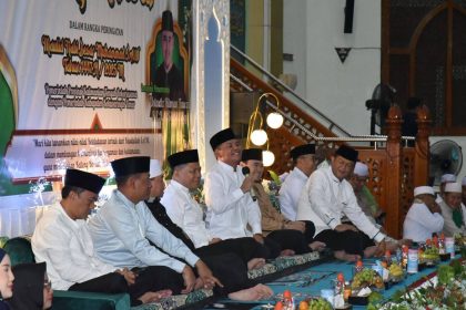 Gubernur Kalimantan Tengah H Agustiar Sabran saat menghadiri peringatan Maulid Nabi Muhammad SAW 1447 H/2025 M di Masjid Agung Wahyu Al Hadi. Foto Istimewa
