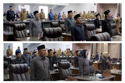 DPRD Barito Utara (Barut) menggelar Rapat Paripurna I di ruang rapat dewan dalam rangka penyampaian Pidato Pengantar Bupati Barut terhadap Raperda Tentang Pertanggungjawaban Pelaksanaan APBD Tahun Anggaran 2024, Senin (8/9/2025). Foto: Istimewa