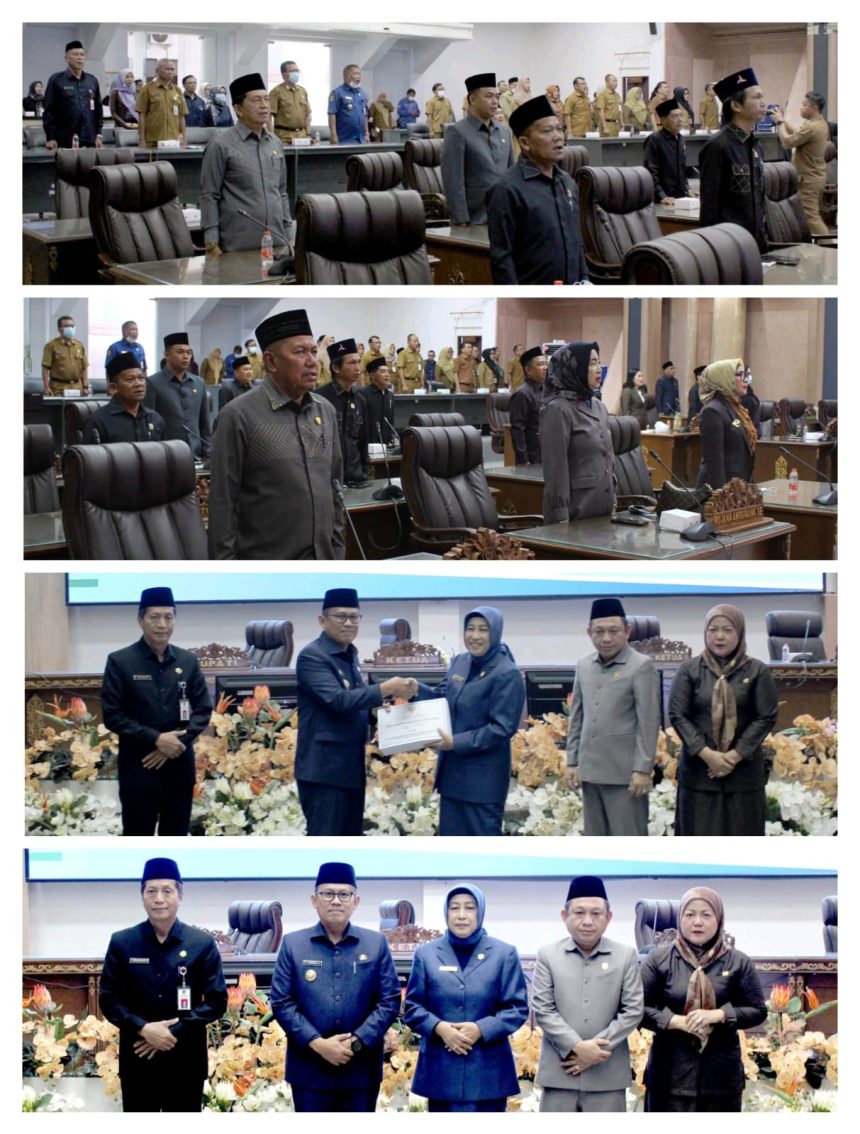 DPRD Barito Utara (Barut) menggelar Rapat Paripurna I di ruang rapat dewan dalam rangka penyampaian Pidato Pengantar Bupati Barut terhadap Raperda Tentang Pertanggungjawaban Pelaksanaan APBD Tahun Anggaran 2024, Senin (8/9/2025). Foto: Istimewa