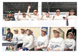 Ketua DPRD Barito Utara (Barut), Hj Mery Rukaini, didampingi Wakil Ketua II, Hj Henny Rosgiaty Rusli, dan anggota DPRD, H Taufik Nugraha, menghadiri pembukaan pergelaran Festival Budaya Iya Mulik Bengkang Turan 2025 yang dilaksanakan di Arena Tiara Batara, Selasa (9/9/2025). Foto: Istimewa