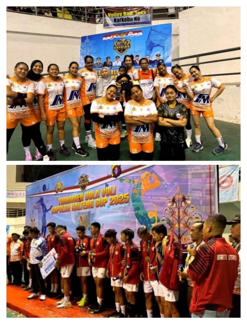 Tim Bola Volly Barito Utara Raih JuaraTurnamen Kapolda Kalteng Cup 2025