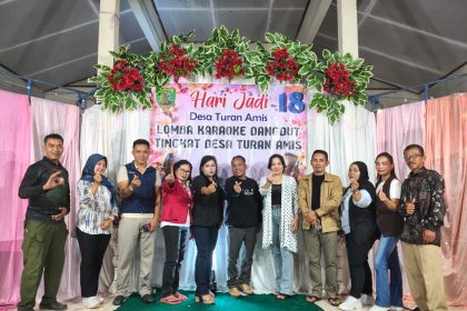 pelaksanaan Lomba Karaoke tingkat Desa Turan Amis, Bartim (foto ; ist)