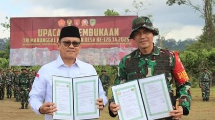 Pj Bupati Barito Utara Resmi Buka TMMD 126, Fokus Perkuat Infrastruktur Desa