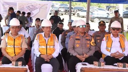 Pj Bupati Barito Utara Resmikan Pemancangan Tiang Pertama Pembangunan Mako Polres Barito Utara