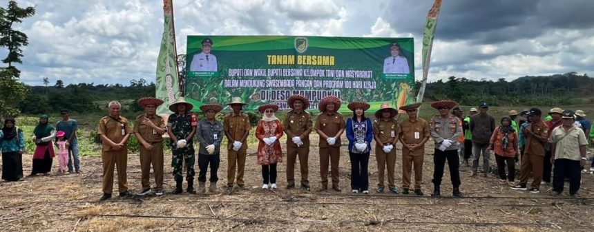 Bupati Barito Utara Tanam Jagung Hibrida di Desa Mampuak, Dorong Produktivitas Pertanian Daerah