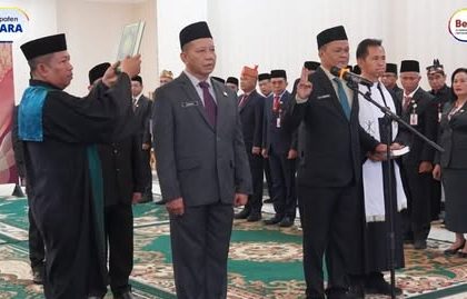 Bupati Barito Utara Lantik Empat Pejabat Tinggi Pratama, Dorong Kinerja dan Pelayanan Publik