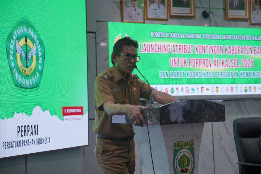 KONI Balangan Launching Atribut Kontingen Porprov Kalsel ke-12