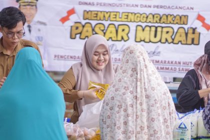 Warga Murung Abuin Antusias Sambut Pasar Murah Disperindag Balangan