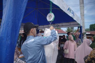 DPLH Balangan Gelar Aksi Bersih Pasar dan Pilah Sampah Jadi Sembako