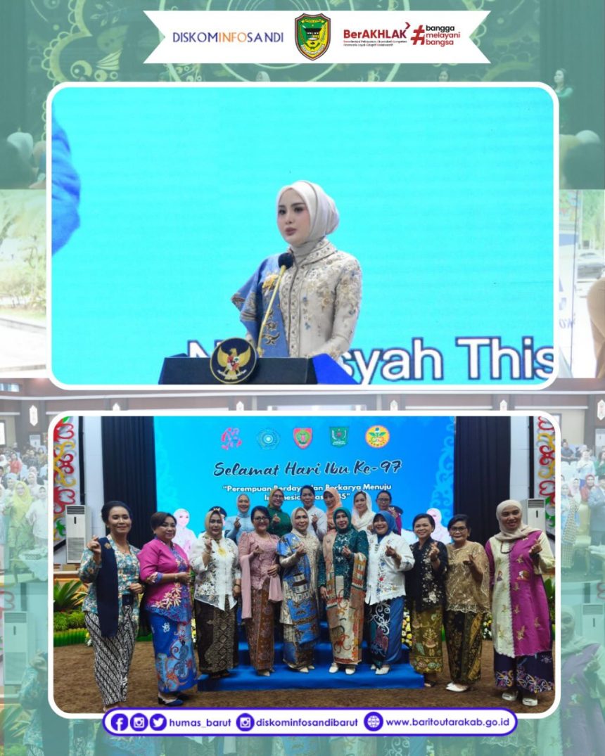 Ketua TP PKK Barito Utara Hadiri Peringatan Hari Ibu ke-97 Tingkat Provinsi Kalteng