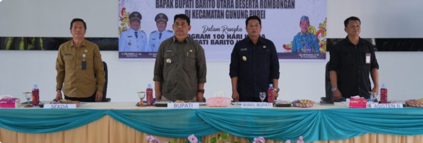 Bupati dan Wakil Bupati Barito Utara Tinjau Program 100 Hari Kerja di Kecamatan Gunung Purei