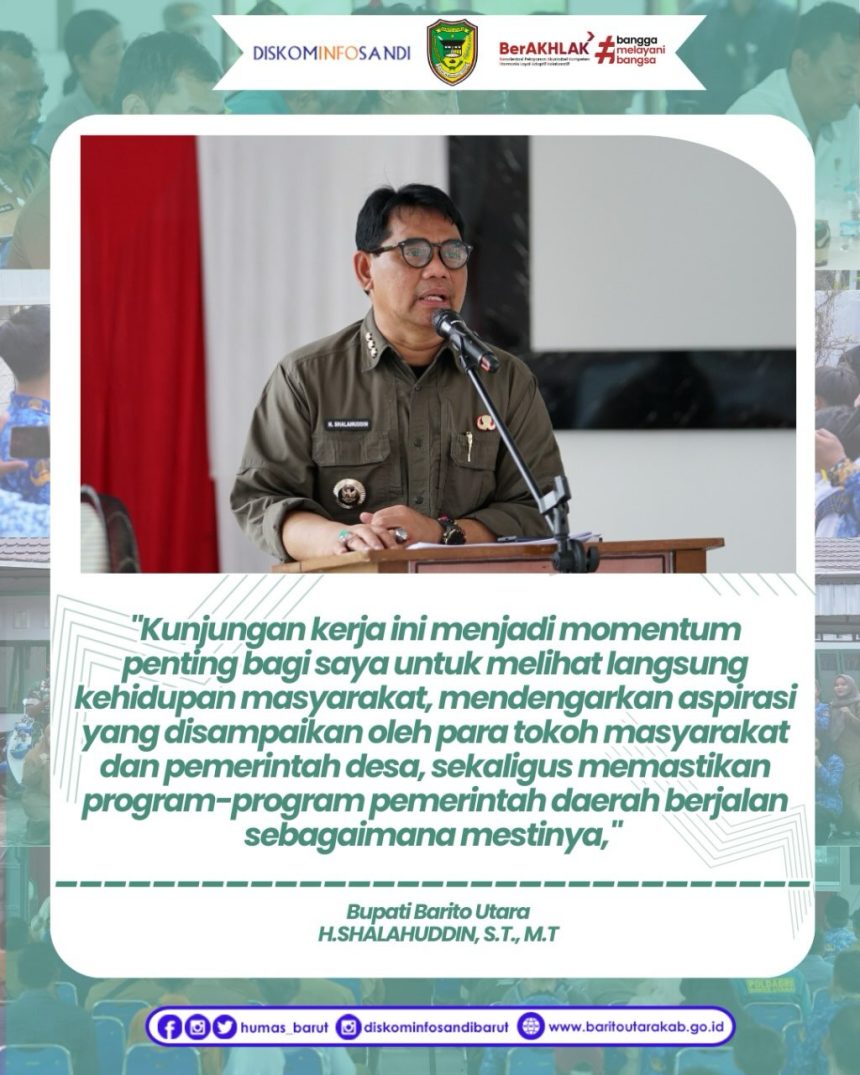 Bupati Barito Utara Tinjau Program 100 Hari Kerja di Gunung Purei