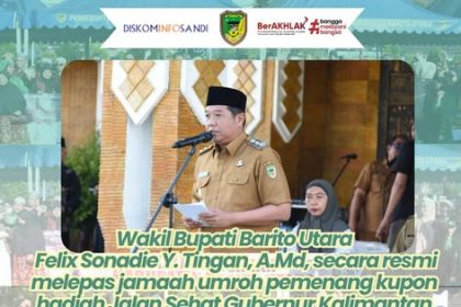 Wakil Bupati Barito Utara Lepas Jamaah Umroh Pemenang Jalan Sehat Gubernur Kalteng 2024