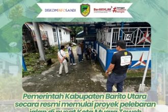 Pemkab Barito Utara Mulai Proyek Pelebaran Jalan Pusat Kota Muara Teweh